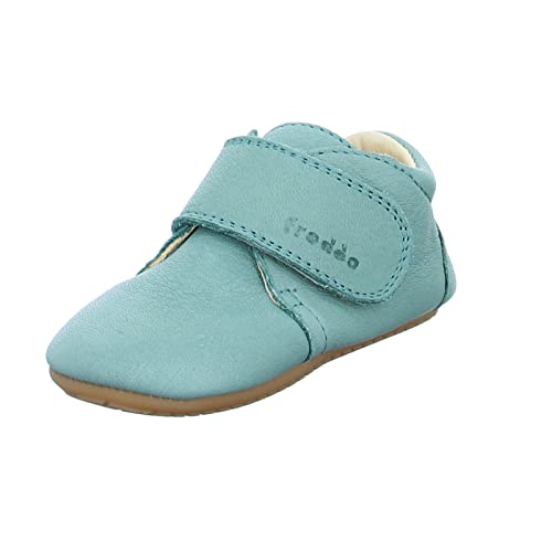 Froddo Kinder Halbschuh G1130005 Leder Pflanzlich Klettverschluss Hausschuh Krabbelschuh Lauflernschuh Kleinkind Baby Atmungsaktiv Elastisch Flexibel Leicht Grün (Mint) Größe 18 EU von Froddo