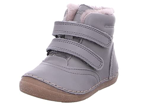 Froddo Kinder Stiefel G2110113 Mädchen Jungen Winter Leder Stiefel Klettverschluss Grau (Grey) Größe 25 EU von Froddo