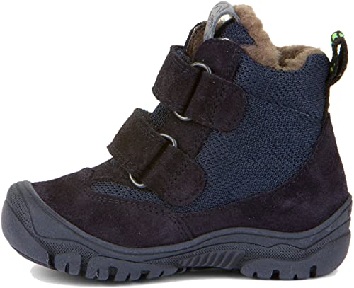 Froddo Kinder Stiefel G2110116 Jungen Mädchen Leder Stiefel Klettverschluss Blau (Dark Blue) Größe 27 EU von Froddo