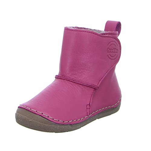 Froddo Kinder Stiefel G2160072 Mädchen Leder Stiefel Klettverschluss Pink (Fuxia) Größe 23 EU von Froddo