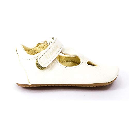 Froddo Leder Babyschuhe Hausschuhe Gummisohle Katzenaugen (24, weiss) von Froddo