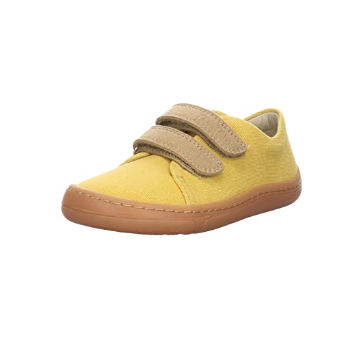 Froddo Mädchen Hausschuhe Barefoot Vegan Velcro Hausschuh Canvas Kinderschuhe Uni Pantoffel von Froddo