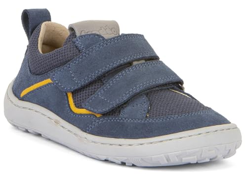 Froddo Mega Flexible Sneaker *Barefoot Base * Leder + Mesh Besatz v G3130260 (6 Denim/Grau, EU Schuhgrößensystem, Grundschulkind, Numerisch, M, 34) von Froddo