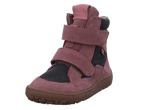 Froddo Winterschuhe/Barfußschuhe, Schurwoll Futter & TEX Membran in Rosa/Grau G3160205 (eu_footwear_size_system, little_kid, numeric, medium, numeric_29) von Froddo