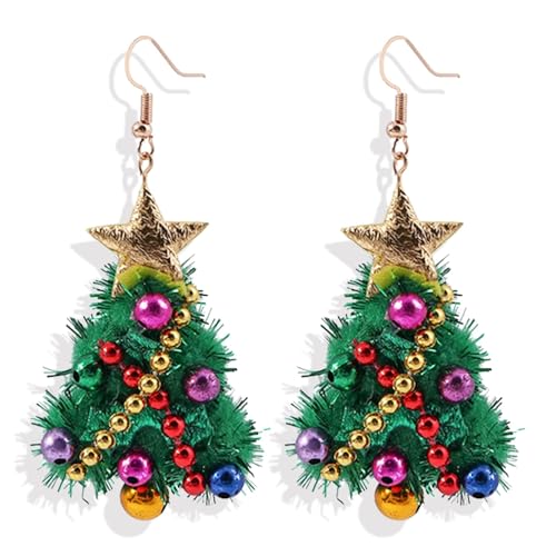 Weihnachtsohrringe für Frauen Schneeflocken Ohrringe Winter Ohrringe Süßigkeiten Ohrringe Weihnachtsbaum Ohrringe Xmas Ohrringe Schleife Weihnachten Ohrringe Weihnachtsgeschenke, Large, Messing, Kein von Frodete