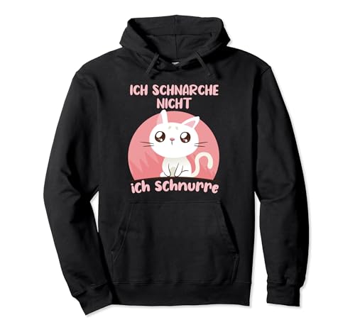 Ich schnarche nicht ich schnurre Nachthemd Damen Schlafshirt Pullover Hoodie von Fröhliche Miaunachten Katzen Pyjama Damen