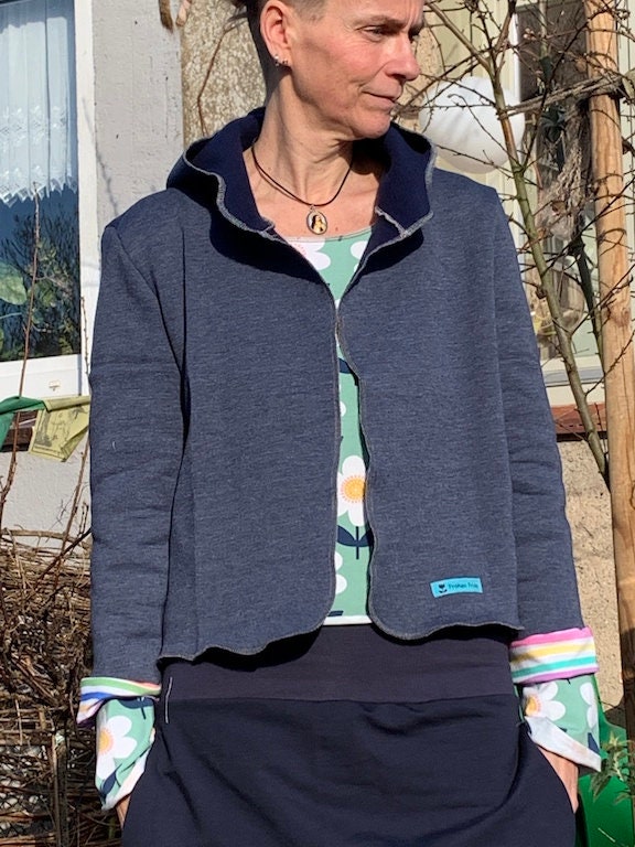 Froeken Frida Sweat Jacke, Bio, Einzelstück von FroekenFrida