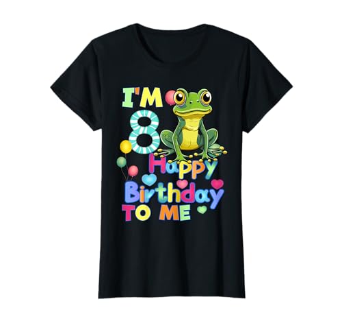 Frosch zum 8. Geburtstag, Froschparty, 8 Jahre, Happy Birthday, Mädchen T-Shirt Frosch zum 8. Geburtstag, Froschparty, 8 Jahre, Happy Birthday, Mädchen T-Shirt von Frog Birthday Girl