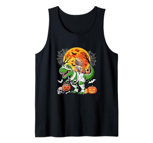 Bearded Dragon Riding T-Rex Cosplay Mummy Halloween Kids Tank Top Bearded Dragon Riding T-Rex Cosplay Mummy Halloween Kids Tank Top von Frog Christmas Costume