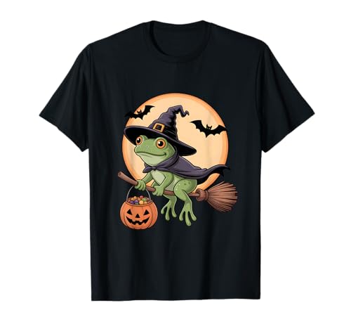 Frosch Hexenhut Kürbis Halloween Kostüm Herren Damen Kinder T-Shirt Frosch Hexenhut Kürbis Halloween Kostüm Herren Damen Kinder T-Shirt von Frog Lover Halloween Party Wear
