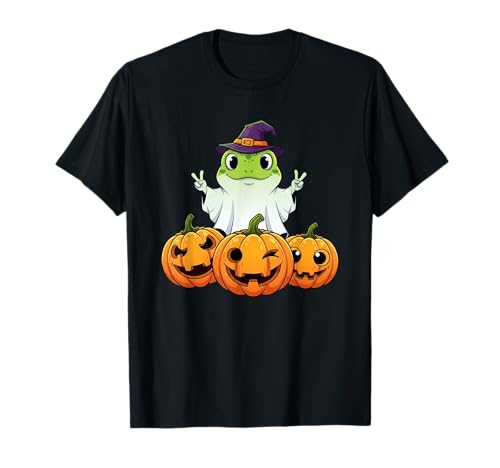 Lustiger Frosch Geist Kürbis Boo Halloween Kinder Herren Damen T-Shirt Lustiger Frosch Geist Kürbis Boo Halloween Kinder Herren Damen T-Shirt von Frog Lovers Halloween Ghost Pumpkin Outfits