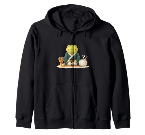 Lächelnder Frosch in Teezeremonie Kostüm für Erwachsene und Kinder Kapuzenjacke Lächelnder Frosch in Teezeremonie Kostüm für Erwachsene und Kinder Kapuzenjacke von Frog Tea Outfit