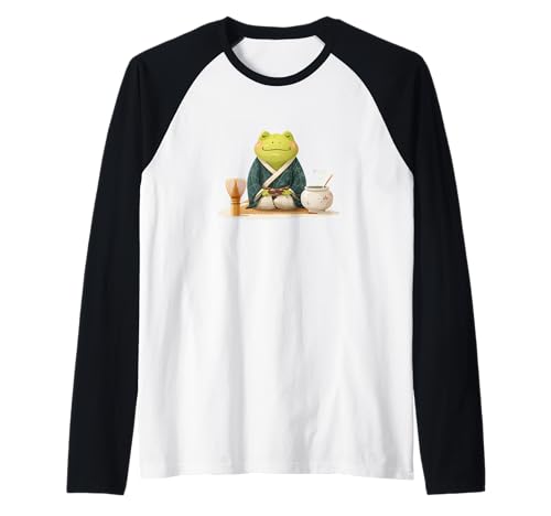 Lächelnder Frosch in Teezeremonie Kostüm für Erwachsene und Kinder Raglan Lächelnder Frosch in Teezeremonie Kostüm für Erwachsene und Kinder Raglan von Frog Tea Outfit