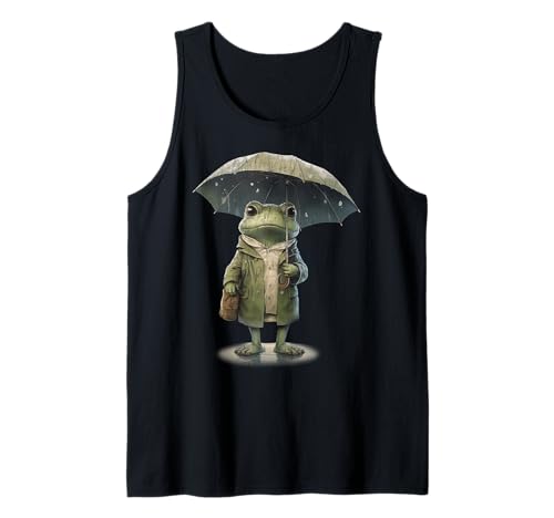 Regentag Frosch: Lustiger Frosch mit Regenschirm Tank Top Regentag Frosch: Lustiger Frosch mit Regenschirm Tank Top von Frog with Umbrella