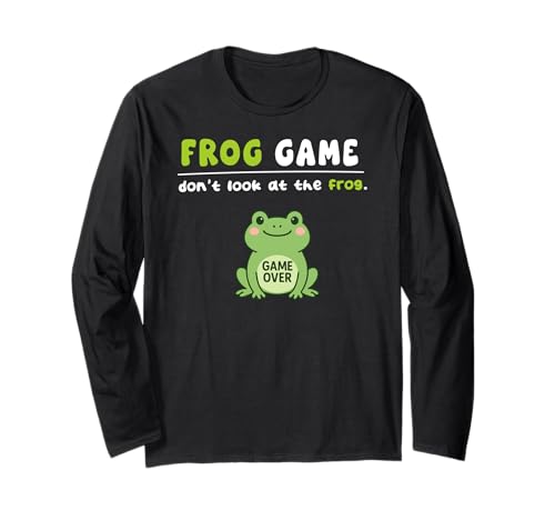 Lustiges Frosch-Spiel Don't Look Game Over für Jungen Mädchen Kinder Langarmshirt von FrogAxis1