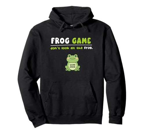 Lustiges Froschspiel Don't Look für Jungen und Mädchen Pullover Hoodie von FrogAxis1