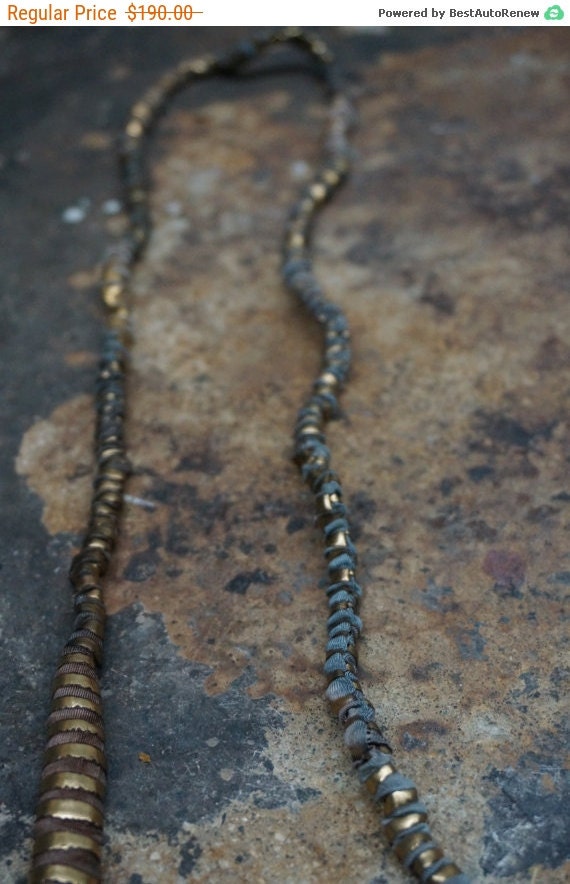 Gemusterte Stoff Halskette, 1 Strang Lange Kette von Frogaspect