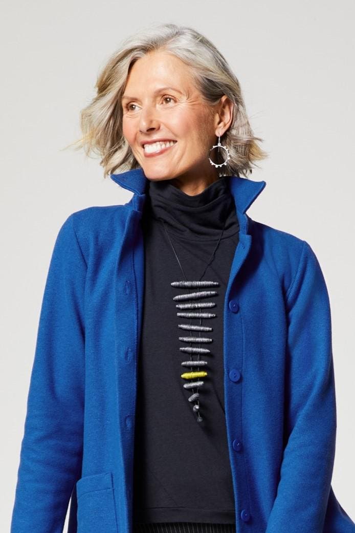 Graue Stoff-Halskette, Verstellbare Tropfen-Halskette, Einzigartige Stoff-Halskette Für Mama von Frogaspect