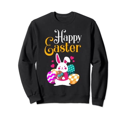 Happy Easter - Frohe Ostern für Mädchen und Damen - Oster Sweatshirt Happy Easter - Frohe Ostern für Mädchen und Damen - Oster Sweatshirt von Frohe Ostern Geschenke für Damen und Herren