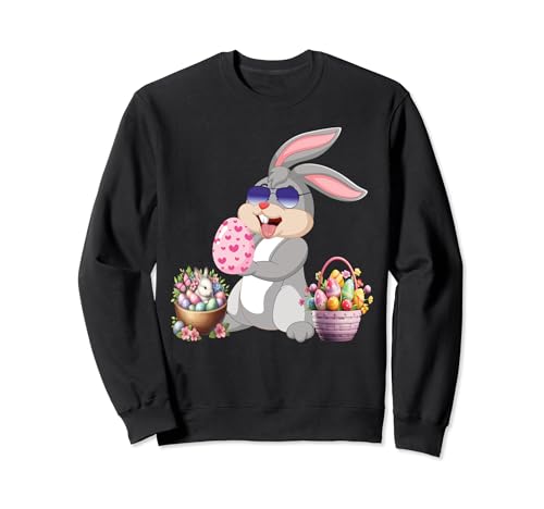 Osterhase Ostergeschenk Mädchen Damen Kinder Osterkostüm Sweatshirt von Frohe Ostern Oster Hase & Osterhasen Kostüm Herren