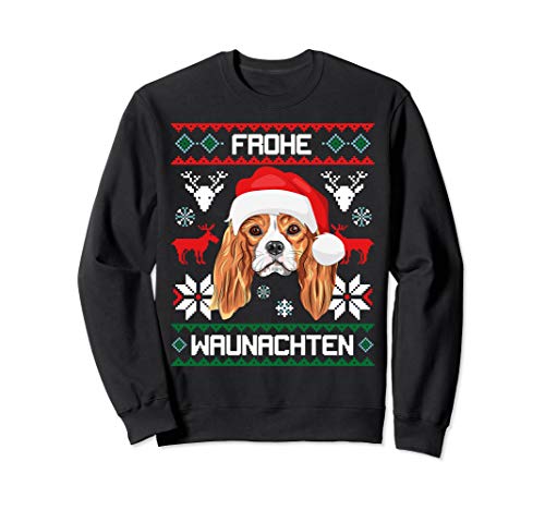 Cavalier King Charles Spaniel Frohe Waunachten Weihnachten Sweatshirt Cavalier King Charles Spaniel Frohe Waunachten Weihnachten Sweatshirt von Frohe Waunachten Hunde T-Shirts