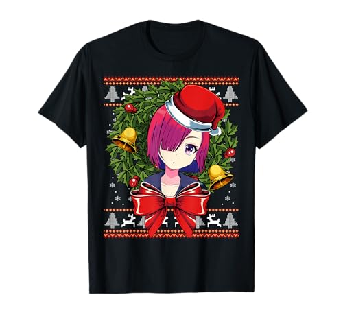 Anime Manga Kawaii Mädchen Frohe Weihnachten Japan Liebhaber T-Shirt Anime Manga Kawaii Mädchen Frohe Weihnachten Japan Liebhaber T-Shirt von Frohe Weihnachten Heiligabend Geschenk Ideen