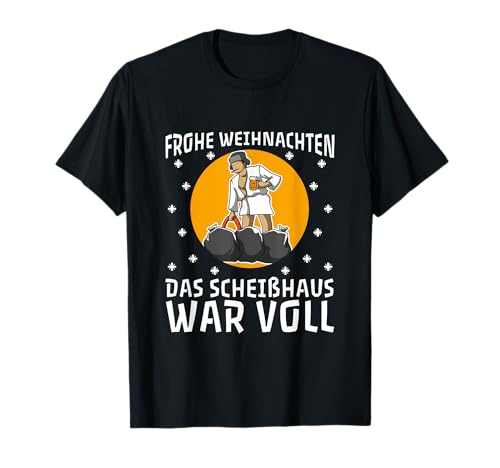 Frohe Weihnachten das Scheißhaus war voll - Schöne Bescherung funny Christmas T-Shirt - Herren - Schwarz - S von Frohe Weihnachten das Scheißhaus war voll