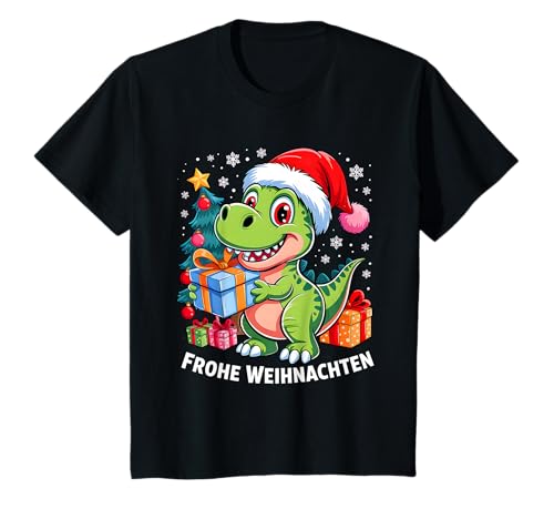 Frohe Weihnachten Familie Kinder Jungs Dino T Rex Weihnachts T-Shirt von Frohe Weihnachten