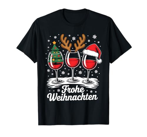 Lustiges Weihnachts Partner Frauen Xmas Frohe Weihnachten T-Shirt von Frohe Weihnachten