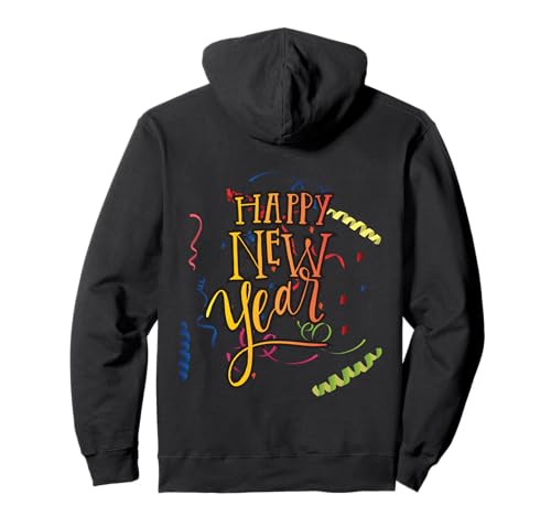 Frohes Neues Jahr 2022 Bekleidung Herren Damen Happy New Year 2022 Outfit für Silvester Party Neujahr Pullover Hoodie Schwarz Unisex Kinder S von Frohes Neues Jahr 2022 Bekleidung Herren Damen