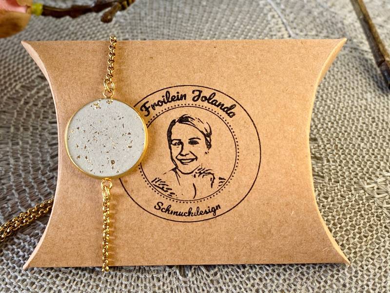 Armband Beton Aus Gold Edelstahl Mit Blattgold | 24 Karat, Armschmuck, Valentinstag Geschenke Für Sie Armband Beton Aus Gold Edelstahl Mit Blattgold | 24 Karat, Armschmuck, Valentinstag Geschenke Für Sie von FroileinJolanda