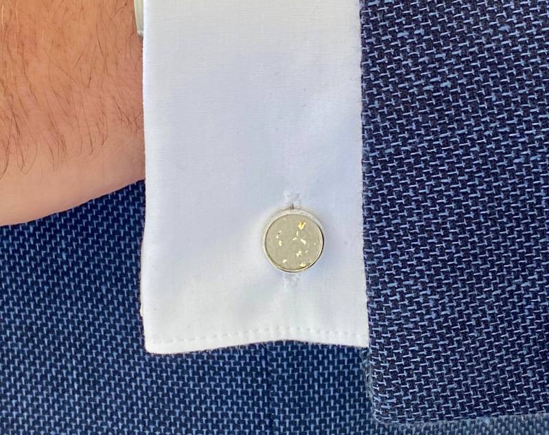 Manschettenknöpfe Betonschmuck Silber Edelstahl, Geschenke Für Ihn von FroileinJolanda