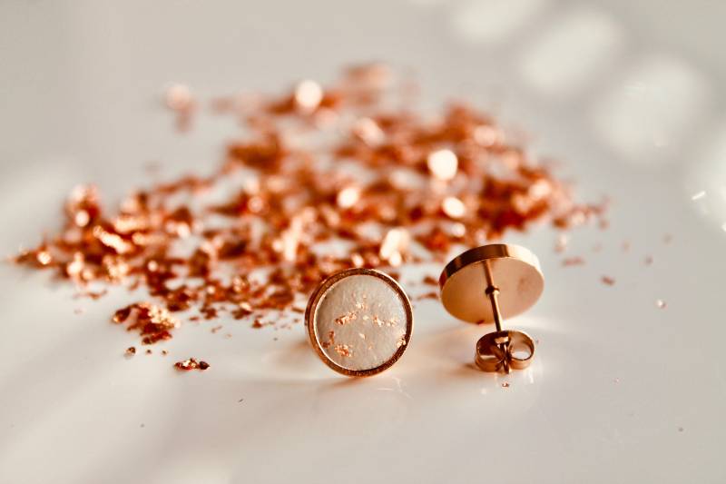 Ohrringe Roségold Edelstahl Aus Beton Mit Blattgold | 24 Karat, Betonschmuck, Weihnachten Geschenk Ohrringe Roségold Edelstahl Aus Beton Mit Blattgold | 24 Karat, Betonschmuck, Weihnachten Geschenk von FroileinJolanda