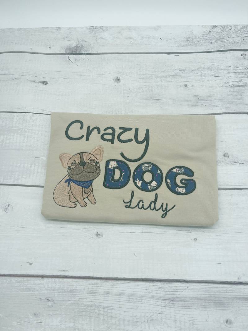 Hoodie Hundefan Shirt Hundemama Geschenk Zum Geburtstag Weihnachten Hundeliebe Bestickt Mit Frenchie T-Shirt Hunde Individualisiert von FroilleinWinter