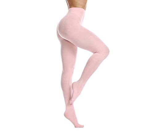 Frola Nur die Damen Strumpfhose 80 Den Blickdicht Microfaser Weich Damenstrumpfhose (L/XL, Rosa) von Frola