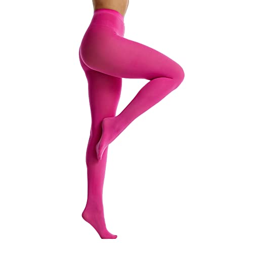 Frola Nur die Damen Strumpfhose 80 Den Blickdicht Microfaser Weich Damenstrumpfhose Fuchsia Fedora, S-M von Frola