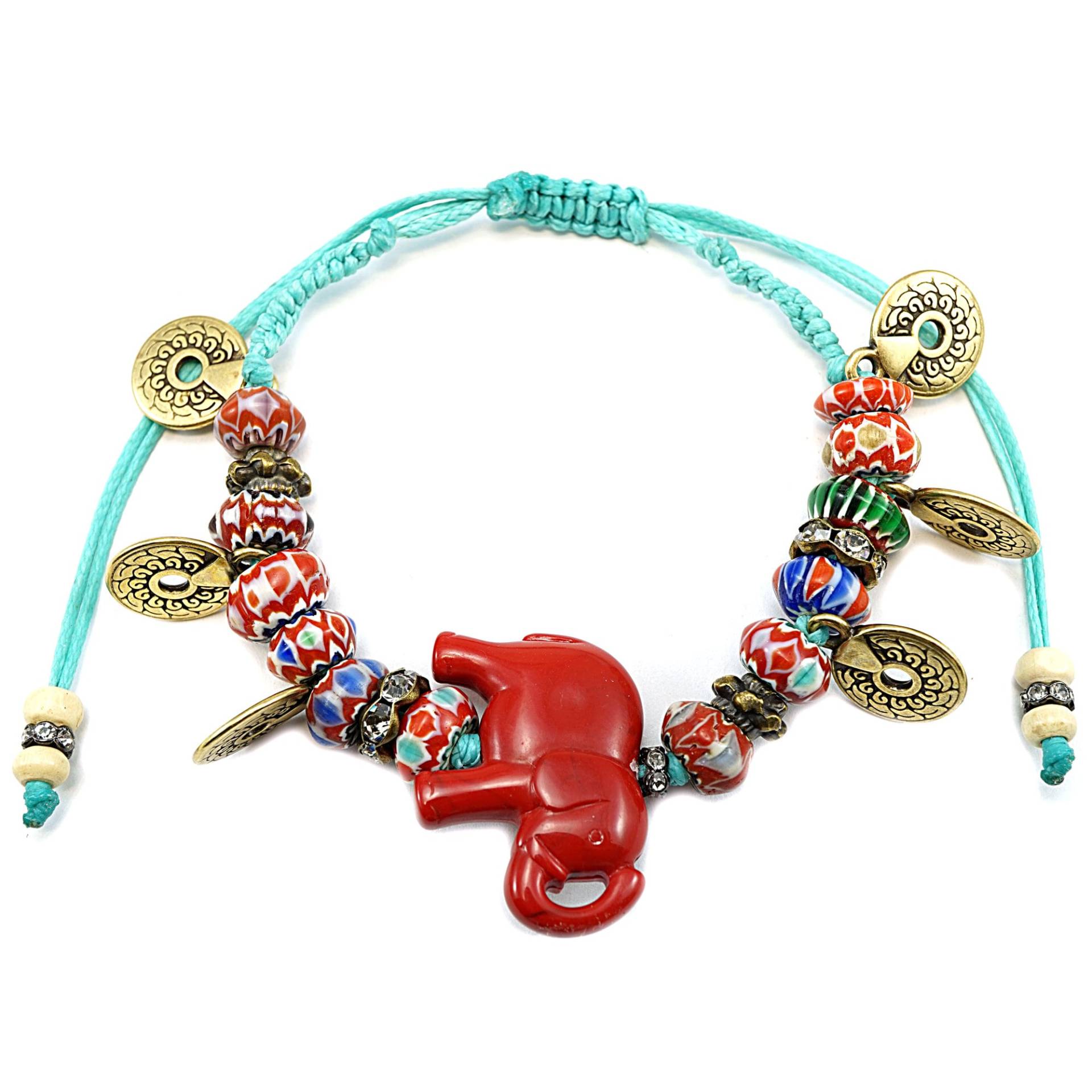 Boho Elefant Bettelarmband Porzellanperlen Schmuck Boho Elefant Bettelarmband Porzellanperlen Schmuck von FrolicStones