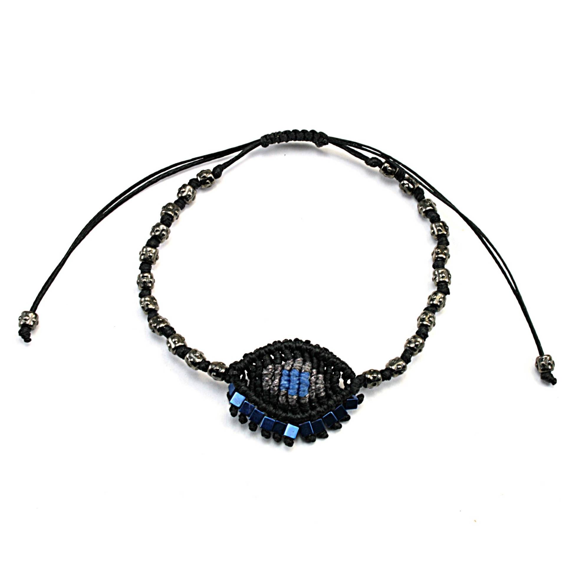 Evil Eye Armband Gehäkelt Makramee Boho Schmuck Mit Hämatit Evil Eye Armband Gehäkelt Makramee Boho Schmuck Mit Hämatit von FrolicStones