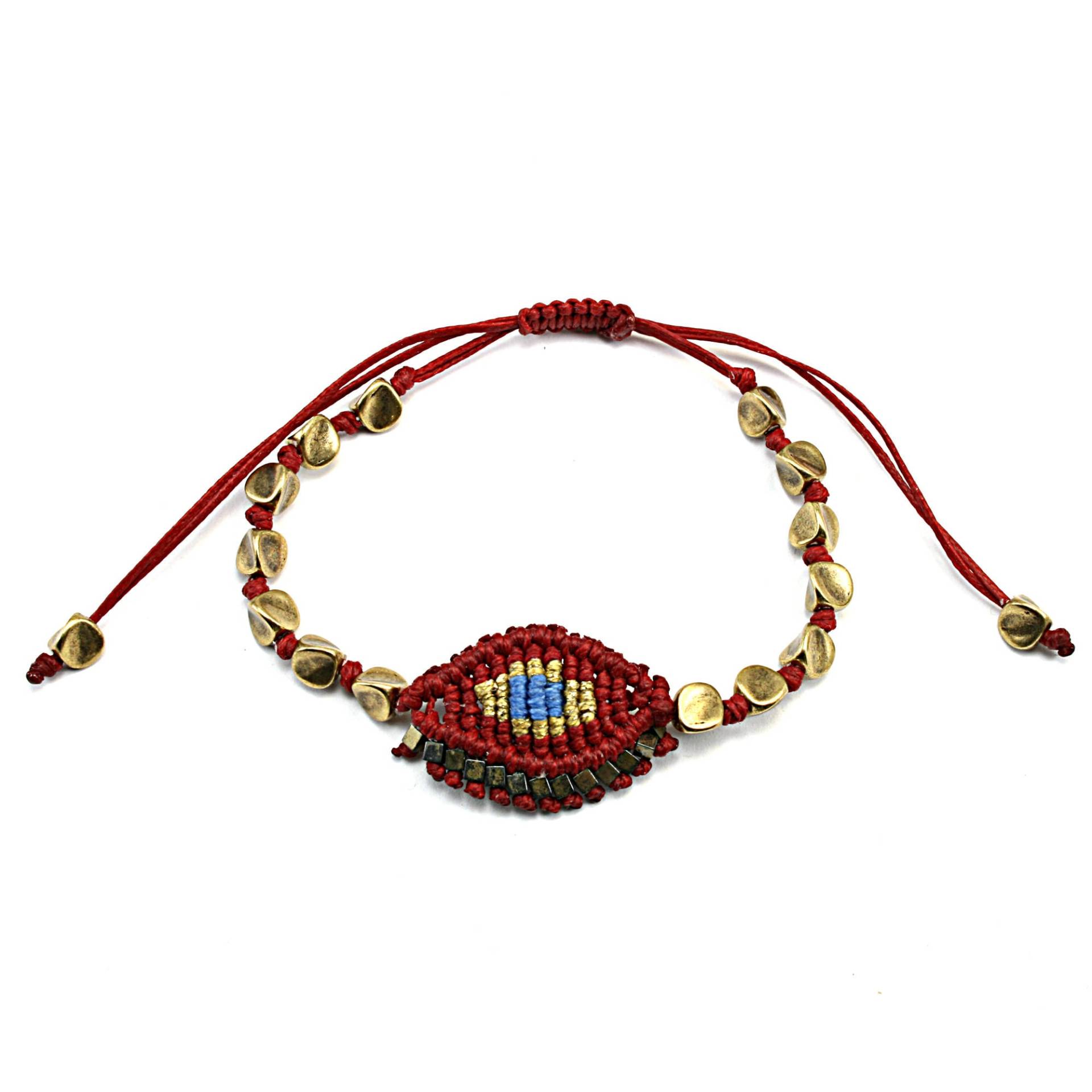Evil Eye Armband Gehäkelt Makramee Boho Schmuck Mit Hämatit Evil Eye Armband Gehäkelt Makramee Boho Schmuck Mit Hämatit von FrolicStones
