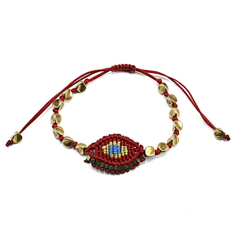 Evil Eye Armband Gehäkelt Makramee Boho Schmuck Mit Hämatit Evil Eye Armband Gehäkelt Makramee Boho Schmuck Mit Hämatit von FrolicStones