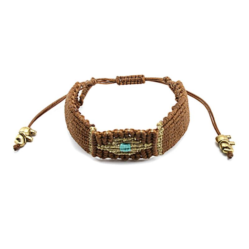Evil Eye Makramee Armband Verstellbarer Boho Elefant Anhänger Evil Eye Makramee Armband Verstellbarer Boho Elefant Anhänger von FrolicStones