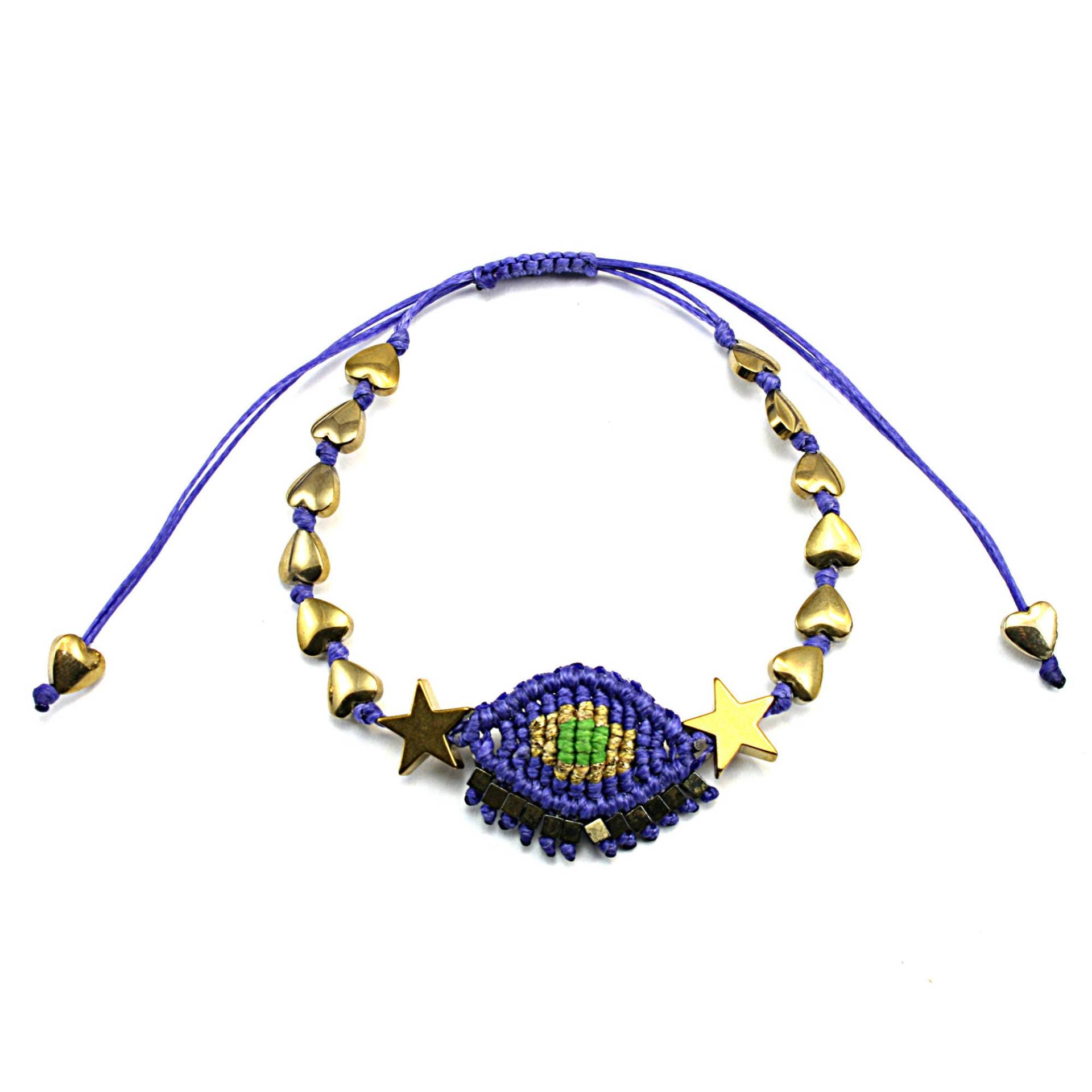 Häkelarmband Evil Eye Makramee Boho Schmuck, Verstellbar Häkelarmband Evil Eye Makramee Boho Schmuck, Verstellbar von FrolicStones