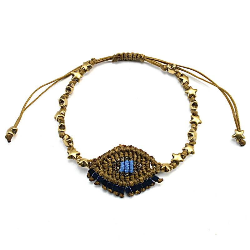Häkelarmband Evil Eye Makramee Boho Schmuck, Verstellbar Häkelarmband Evil Eye Makramee Boho Schmuck, Verstellbar von FrolicStones