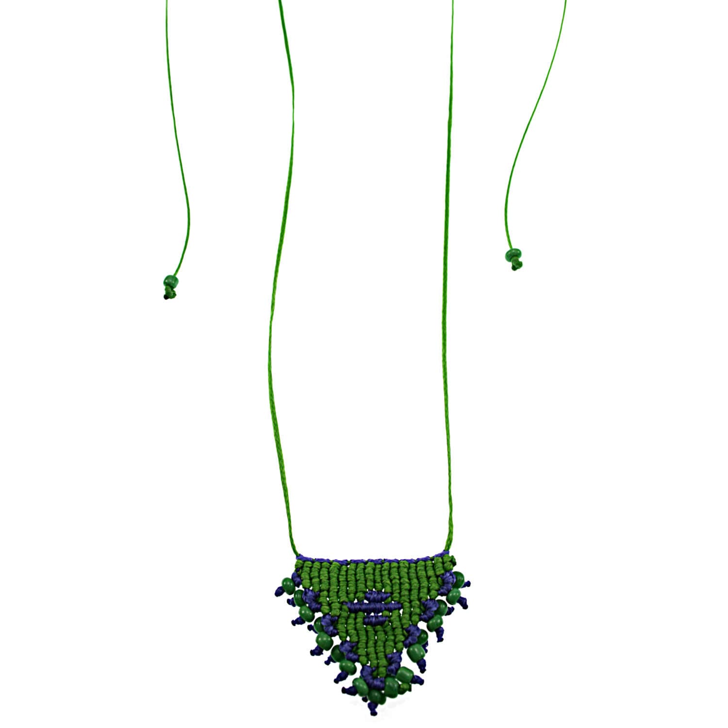 Handgemachte Grüne Gehäkelte Makramee Kette Boho Amulett Schmuck Handgemachte Grüne Gehäkelte Makramee Kette Boho Amulett Schmuck von FrolicStones