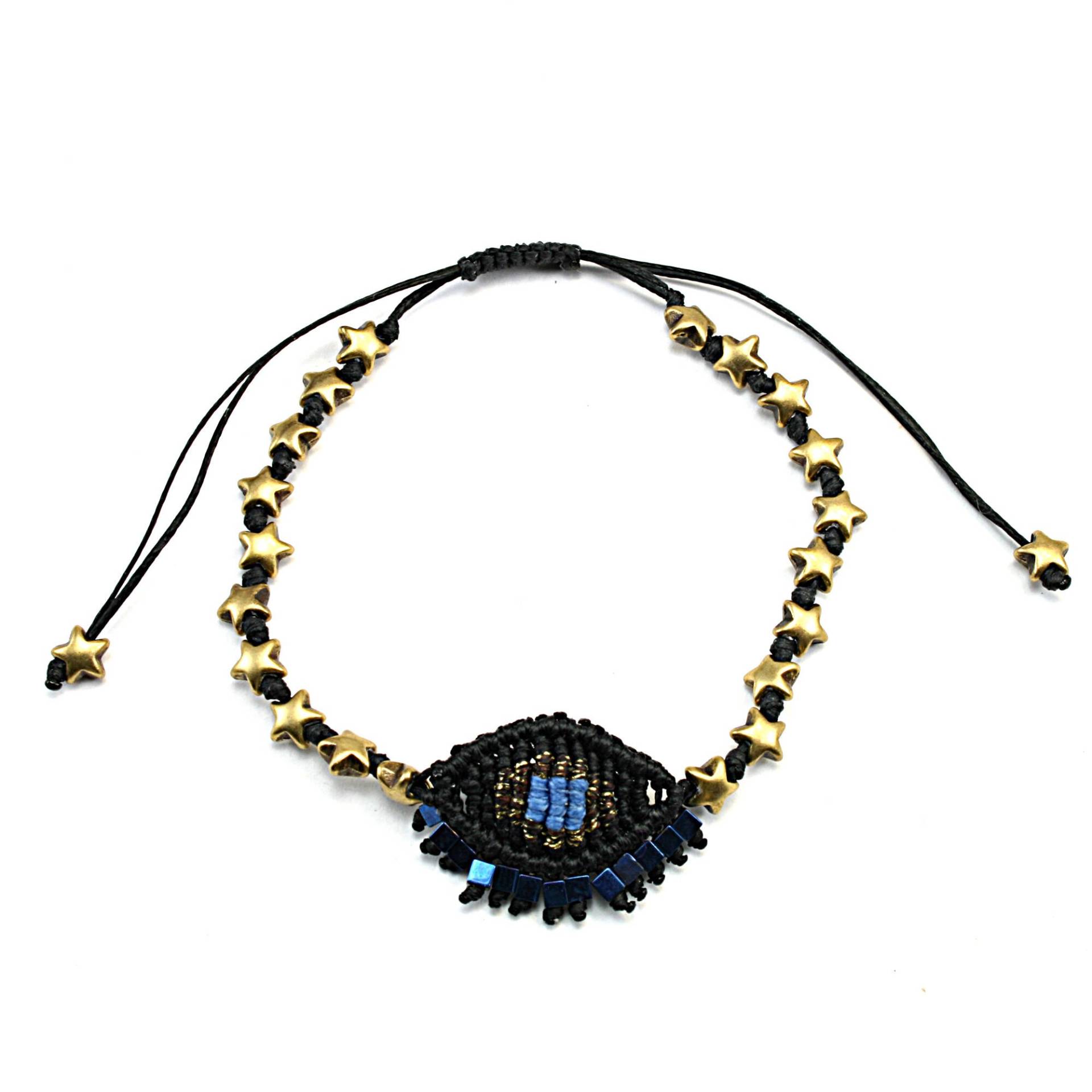 Handgemachtes Evil Eye Armband Boho Makramee Schmuck Handgemachtes Evil Eye Armband Boho Makramee Schmuck von FrolicStones