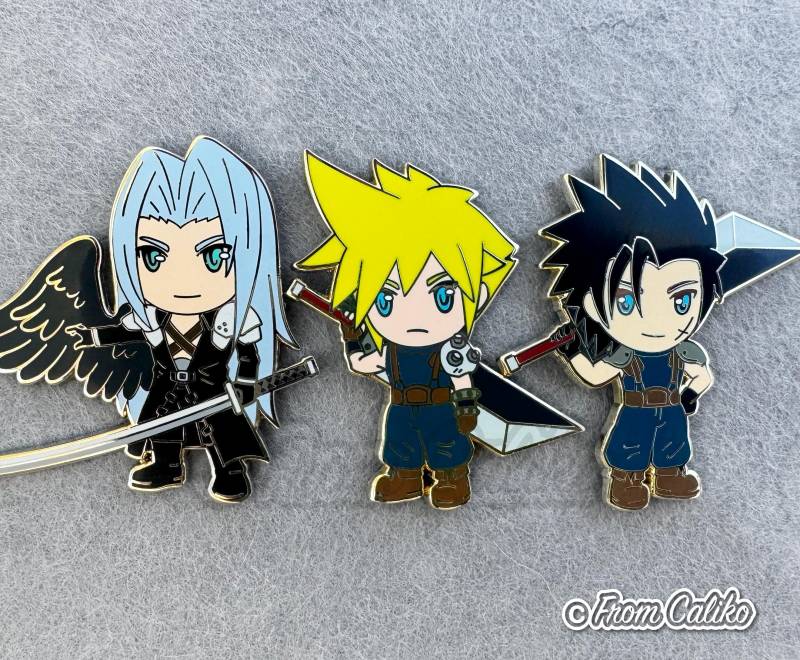 Final Fantasy Vii 7 Ff7 Ffvii Emaille Pins - Wolke Sephiroth Zack von FromCaliko