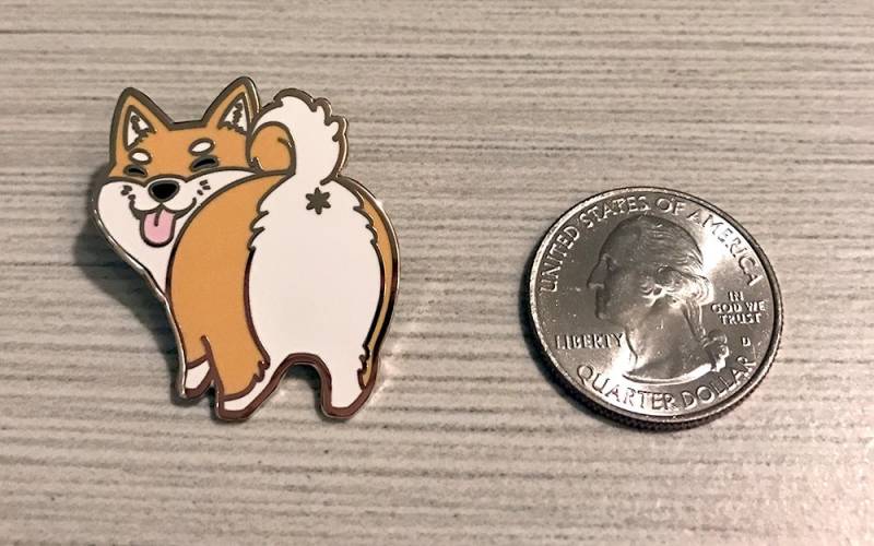 Shiba Inu Hund Hintern Hard Enamel Pin Shiba Inu Hund Hintern Hard Enamel Pin von FromCaliko