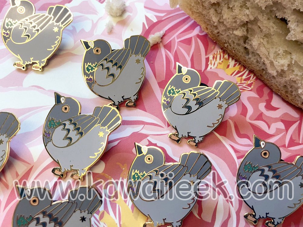 Tauben Hintern Hard Enamel Pin Gold Akzente von FromCaliko