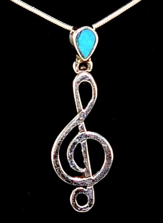 925 Sterling Silber Musiknotenanhänger Akzentuiert Mit Vielen Verschiedenen Steinen. Verpasse Diese Chance Nicht Und Hol Dir Ein Einzigartiges von FromEgyptwithLove11