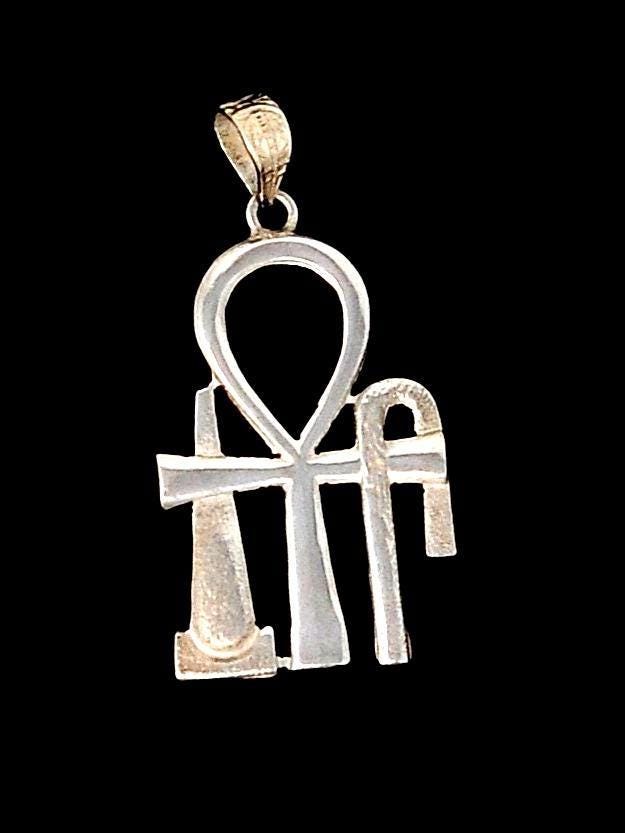 925 Sterlingsilber Gesundheit Und Leben Kraft Mit 2 Kobras Anhänger 4cm. Trible Symbole Direkt Aus Unserer Werkstatt in Kairo Zu Ihnen von FromEgyptwithLove11